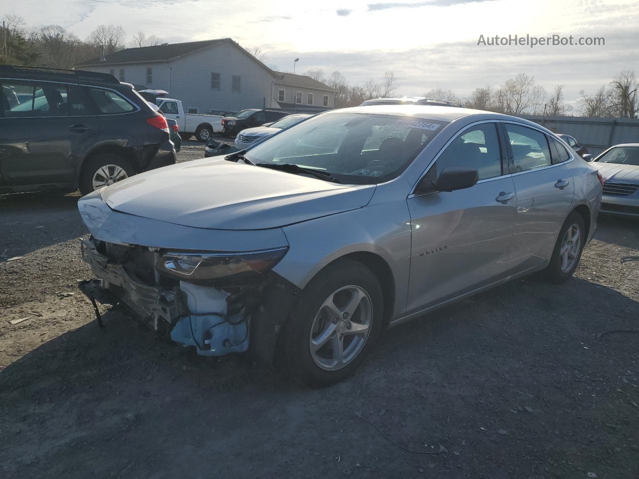 2018 Chevrolet Malibu Ls Silver vin: 1G1ZB5ST9JF250303