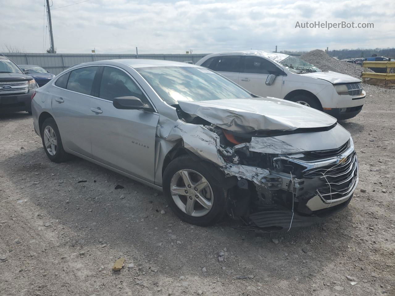 2021 Chevrolet Malibu Ls Silver vin: 1G1ZB5ST9MF050428