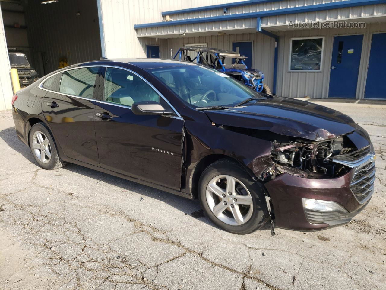 2021 Chevrolet Malibu Ls Burgundy vin: 1G1ZB5ST9MF058321