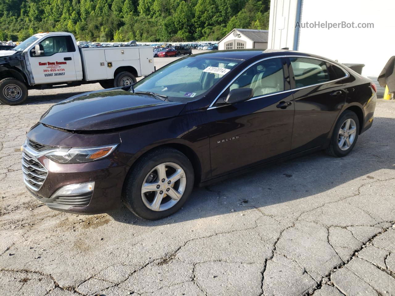 2021 Chevrolet Malibu Ls Burgundy vin: 1G1ZB5ST9MF058321