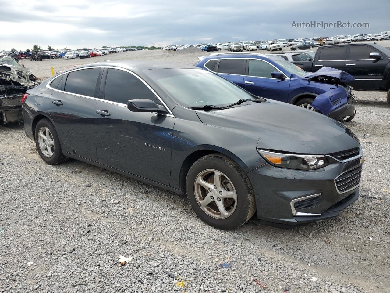 2017 Chevrolet Malibu Ls Charcoal vin: 1G1ZB5STXHF102347