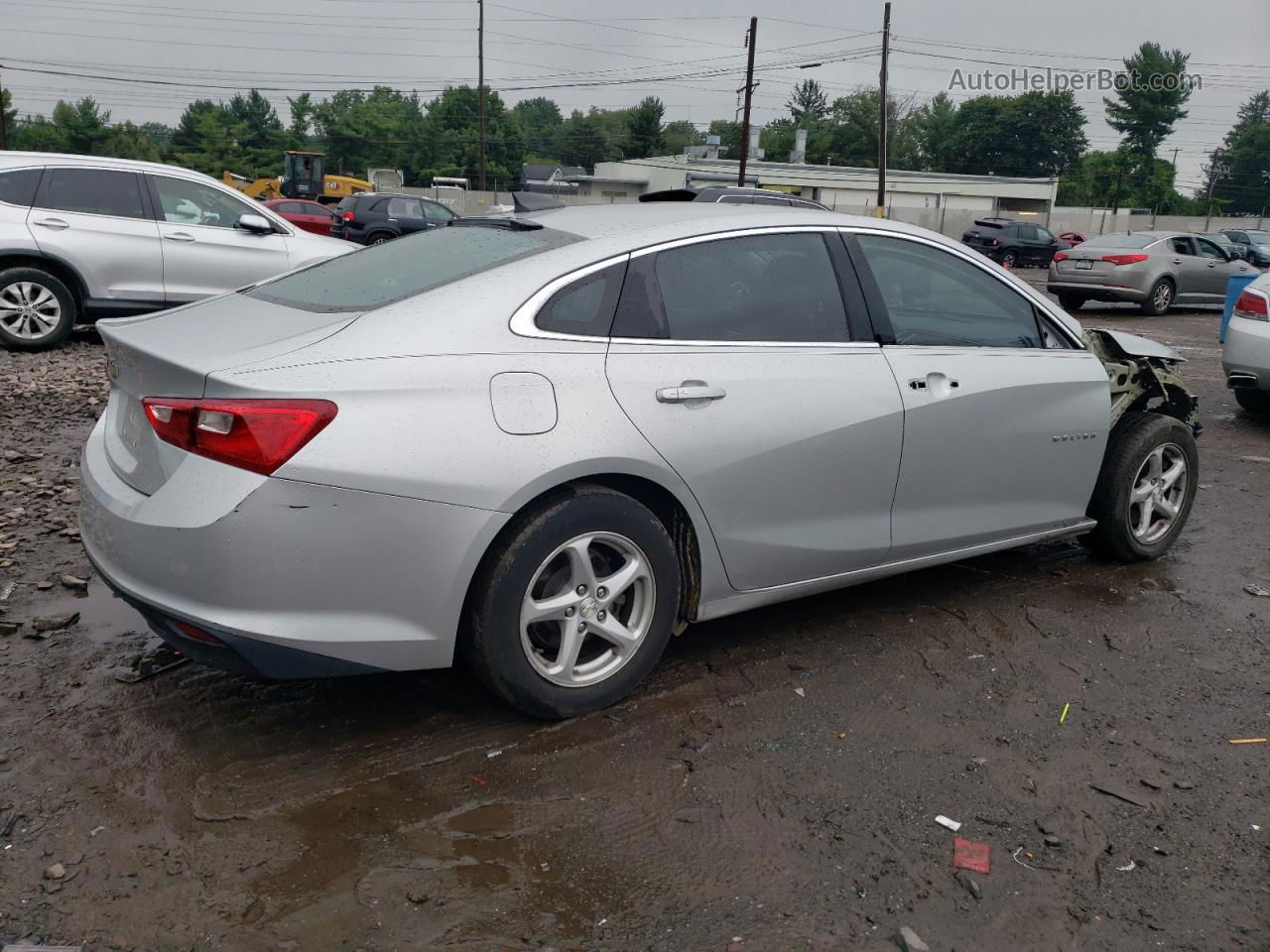 2017 Chevrolet Malibu Ls Серебряный vin: 1G1ZB5STXHF135350