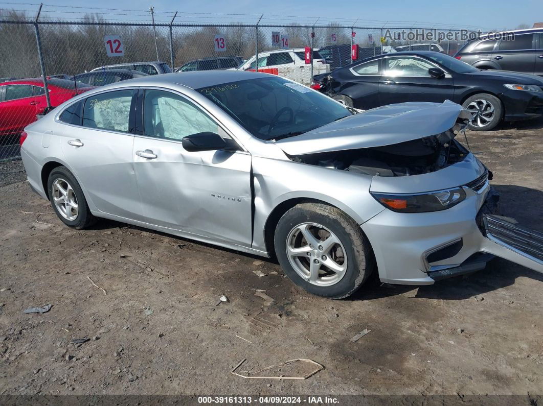 2017 Chevrolet Malibu Ls Silver vin: 1G1ZB5STXHF240406