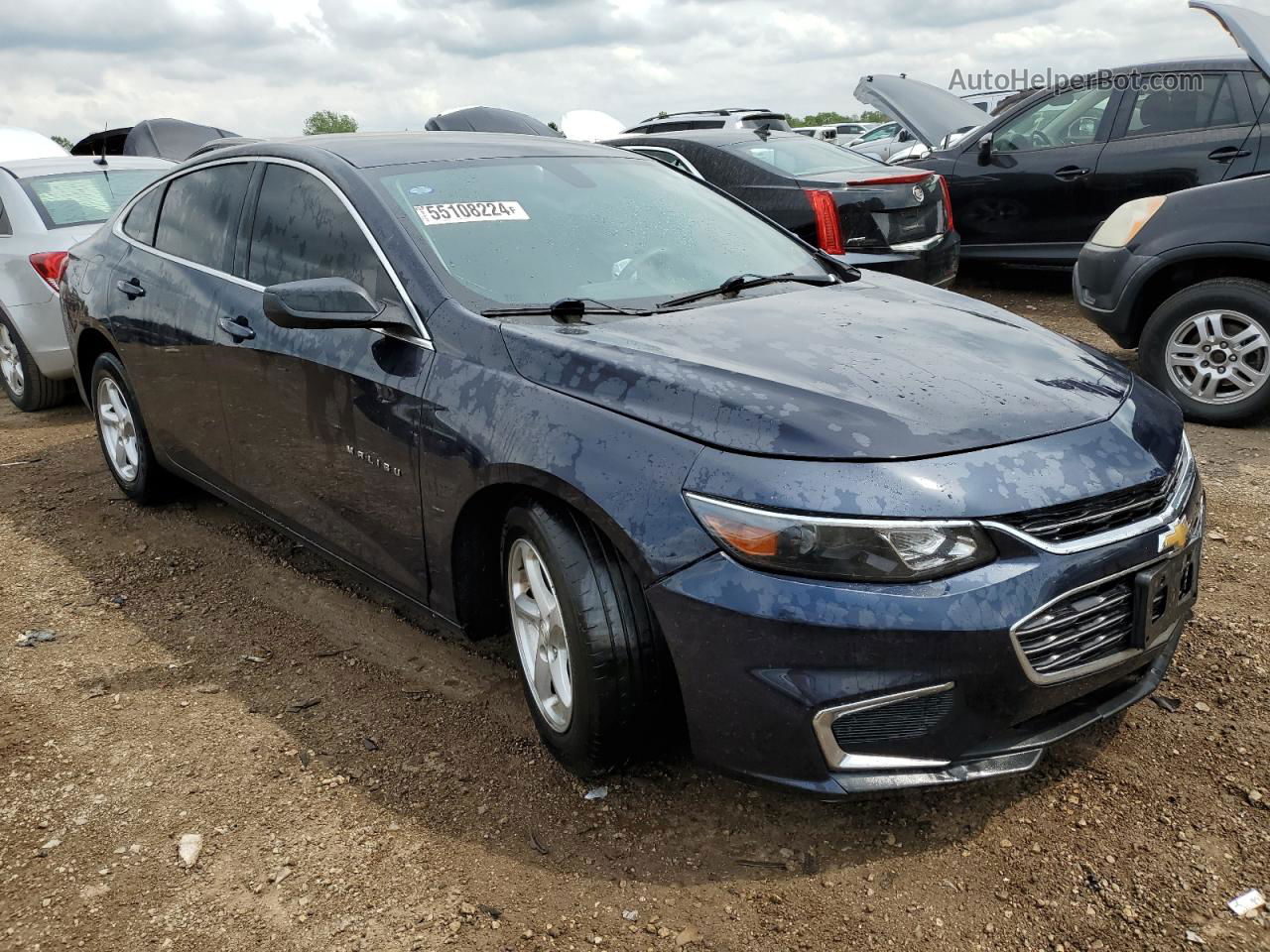 2017 Chevrolet Malibu Ls Blue vin: 1G1ZB5STXHF245220