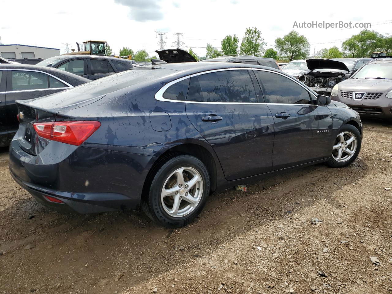 2017 Chevrolet Malibu Ls Blue vin: 1G1ZB5STXHF245220