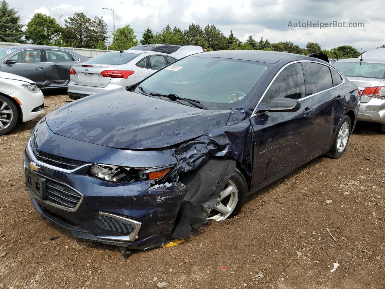 2017 Chevrolet Malibu Ls Blue vin: 1G1ZB5STXHF245220