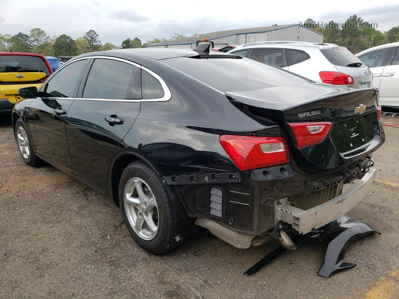 2018 Chevrolet Malibu Ls Black vin: 1G1ZB5STXJF120708