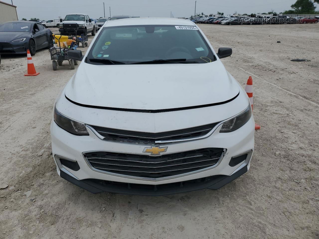 2018 Chevrolet Malibu Ls White vin: 1G1ZB5STXJF148900