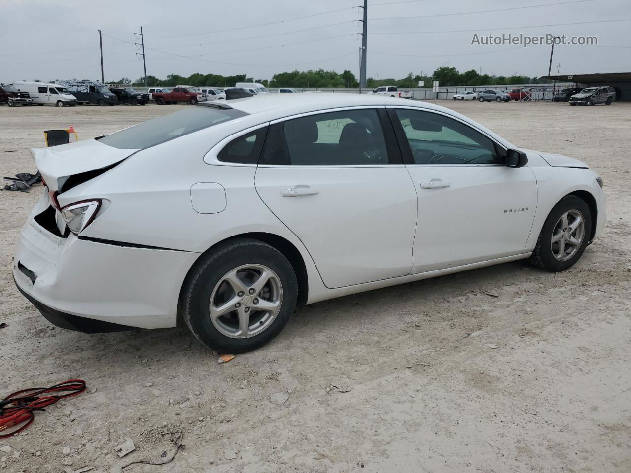 2018 Chevrolet Malibu Ls White vin: 1G1ZB5STXJF148900