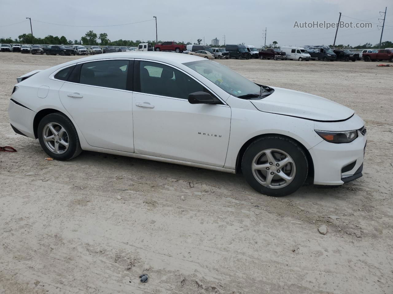 2018 Chevrolet Malibu Ls White vin: 1G1ZB5STXJF148900