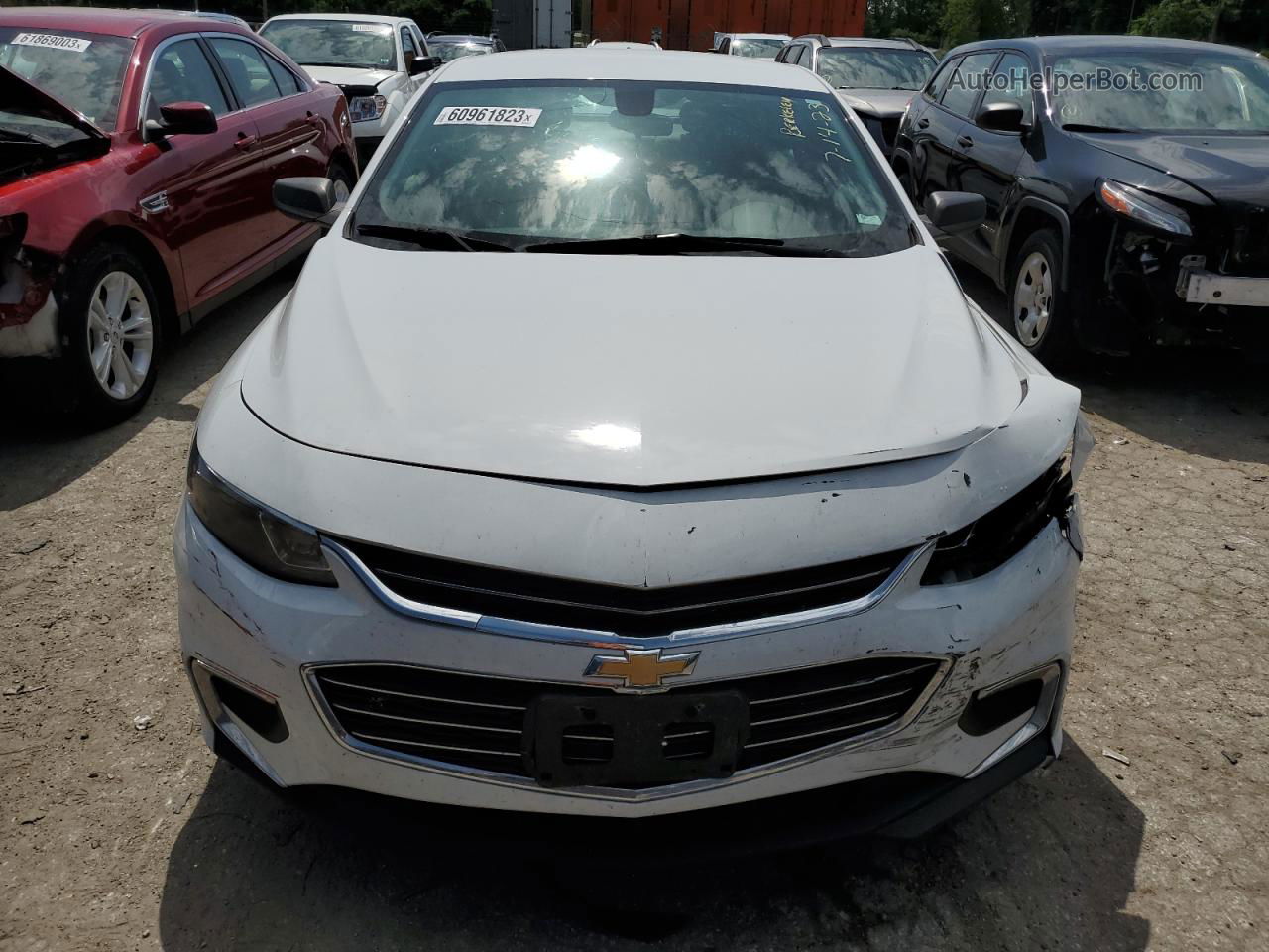 2018 Chevrolet Malibu Ls White vin: 1G1ZB5STXJF291751