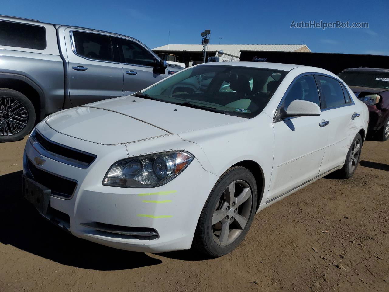 2012 Chevrolet Malibu 1lt White vin: 1G1ZC5E00CF195645