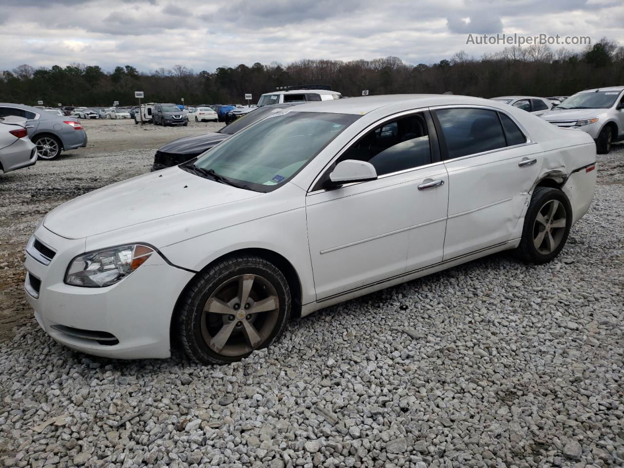 2012 Chevrolet Malibu 1lt White vin: 1G1ZC5E0XCF110133