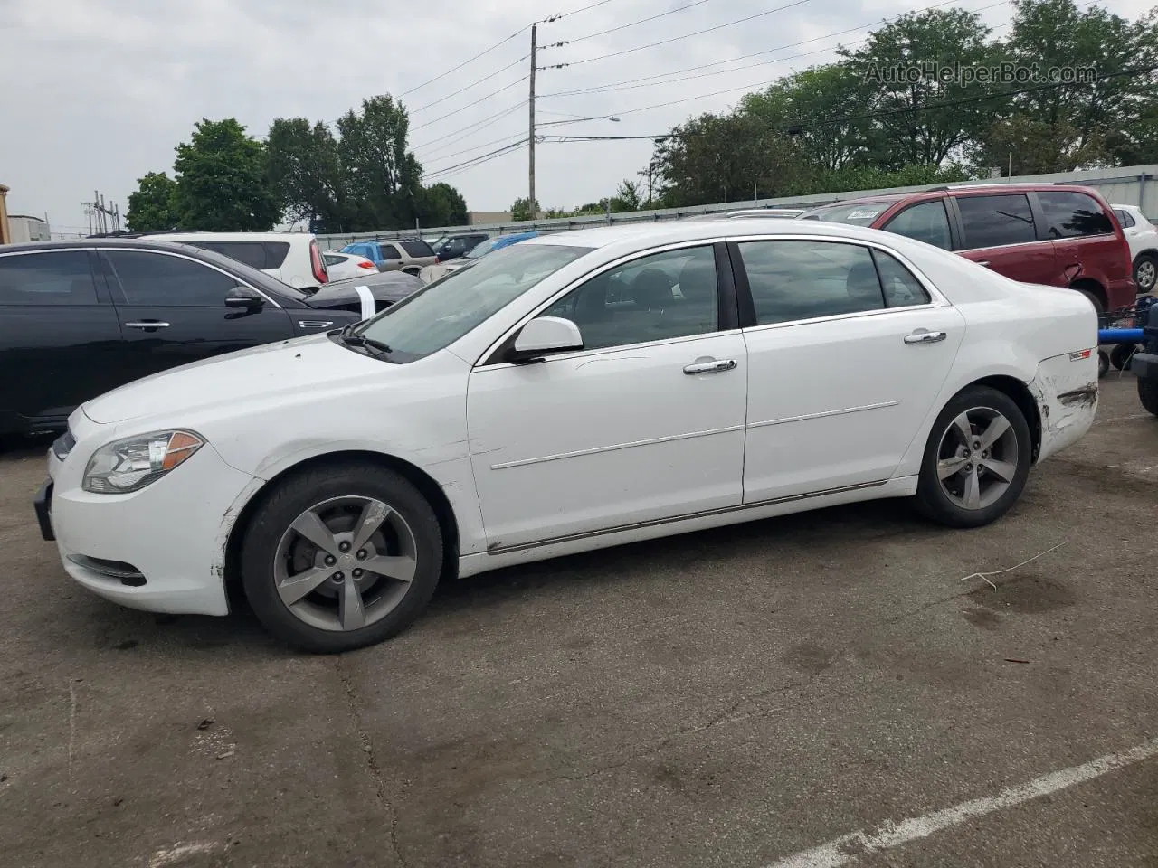 2012 Chevrolet Malibu 1lt White vin: 1G1ZC5E0XCF397490