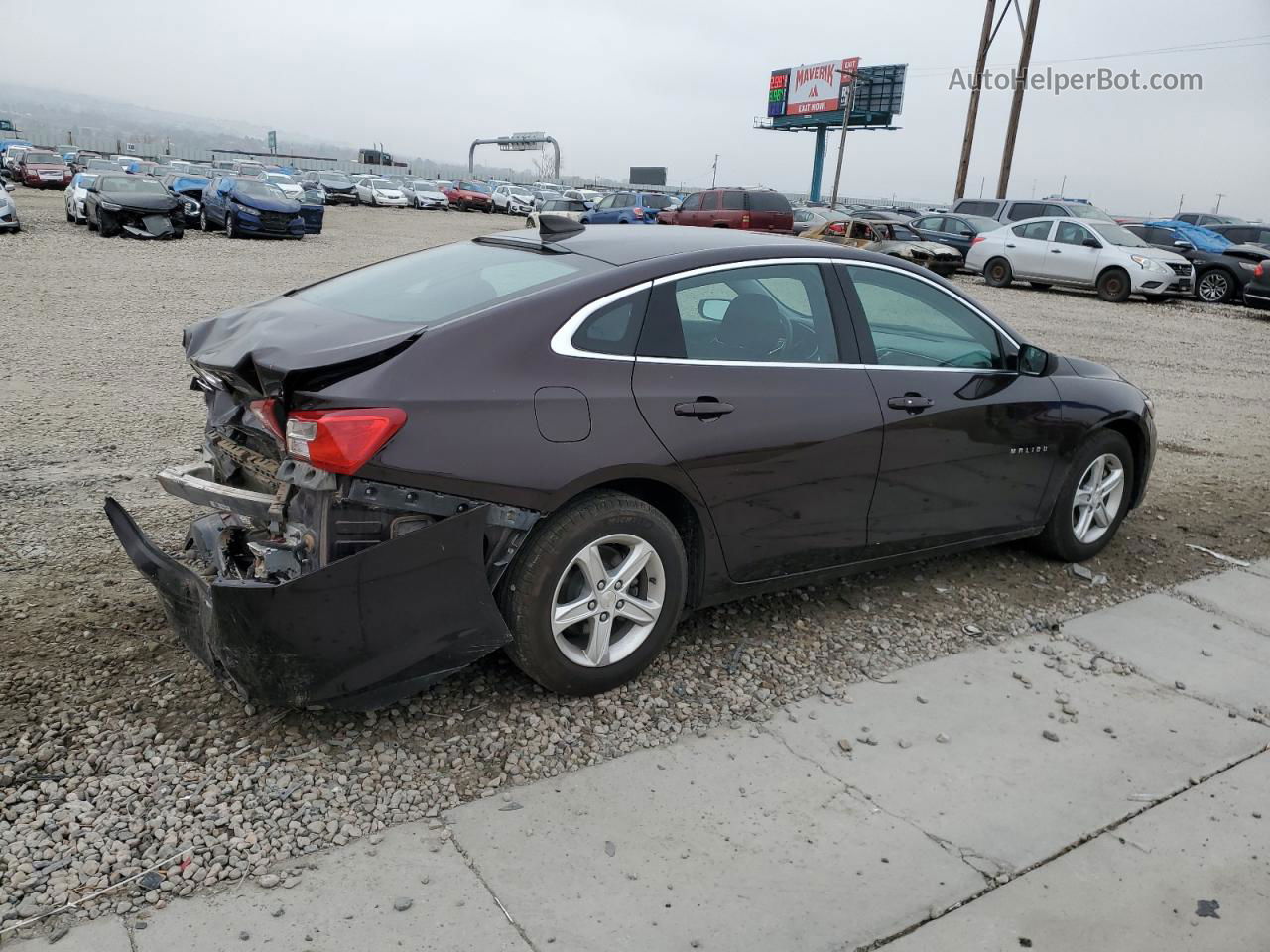 2021 Chevrolet Malibu Ls Burgundy vin: 1G1ZC5ST1MF050291