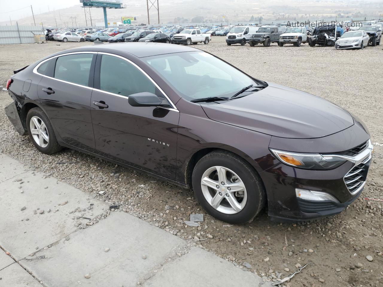 2021 Chevrolet Malibu Ls Burgundy vin: 1G1ZC5ST1MF050291