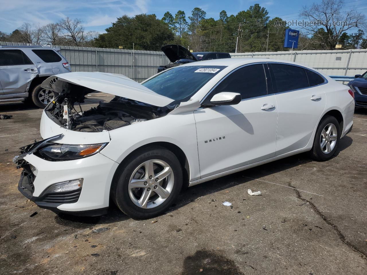 2021 Chevrolet Malibu Ls White vin: 1G1ZC5ST7MF089564