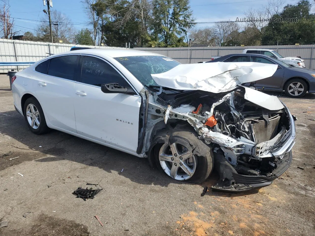 2021 Chevrolet Malibu Ls White vin: 1G1ZC5ST7MF089564