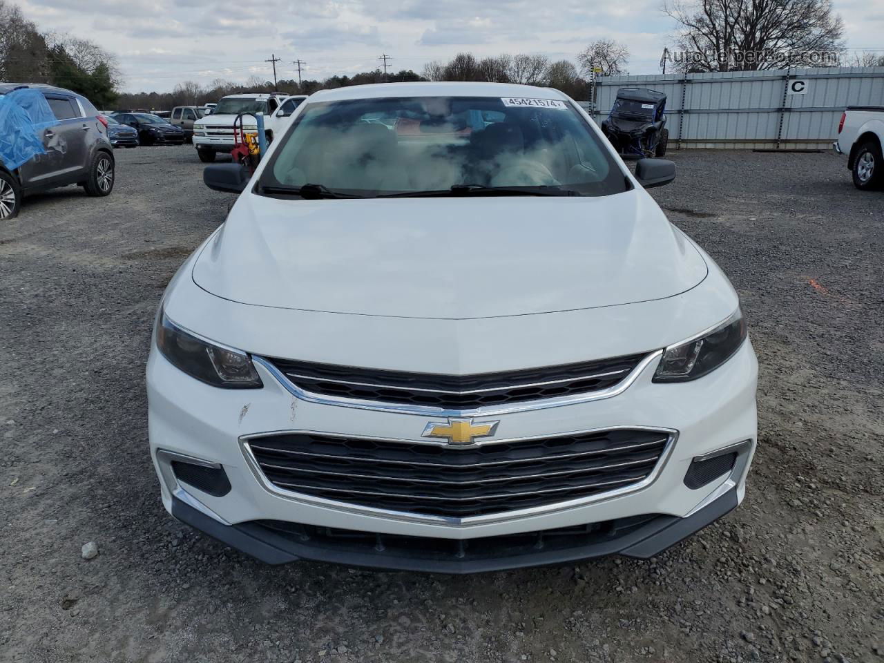 2017 Chevrolet Malibu Ls Белый vin: 1G1ZC5STXHF220539