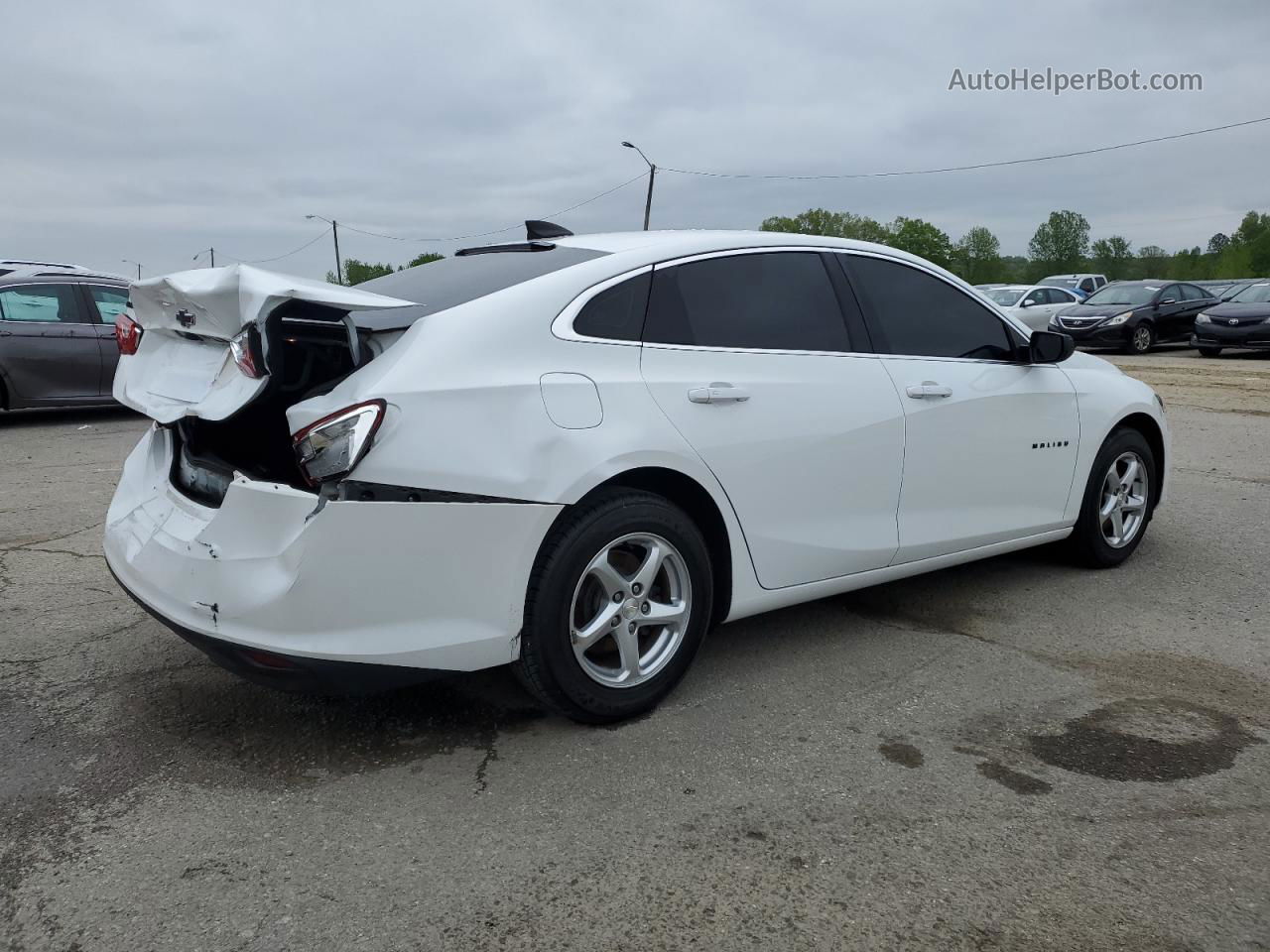 2017 Chevrolet Malibu Ls White vin: 1G1ZC5STXHF256490