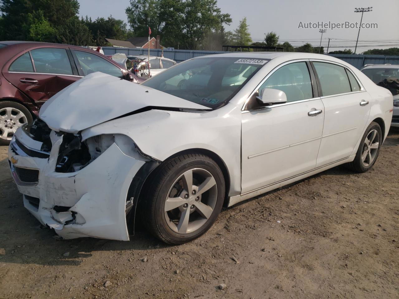 2012 Chevrolet Malibu 2lt White vin: 1G1ZD5E07CF383253