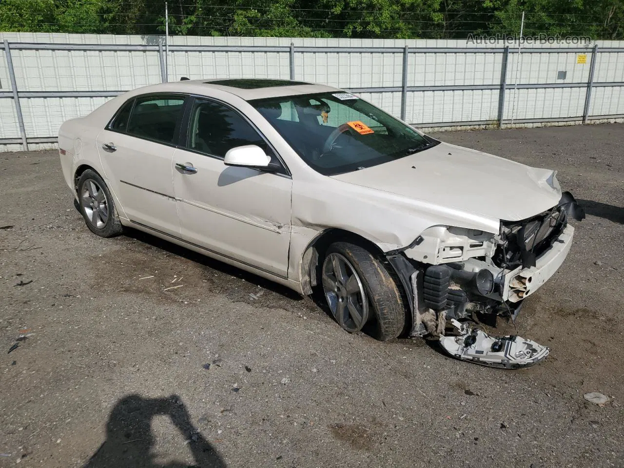 2012 Chevrolet Malibu 2lt White vin: 1G1ZD5E0XCF148605