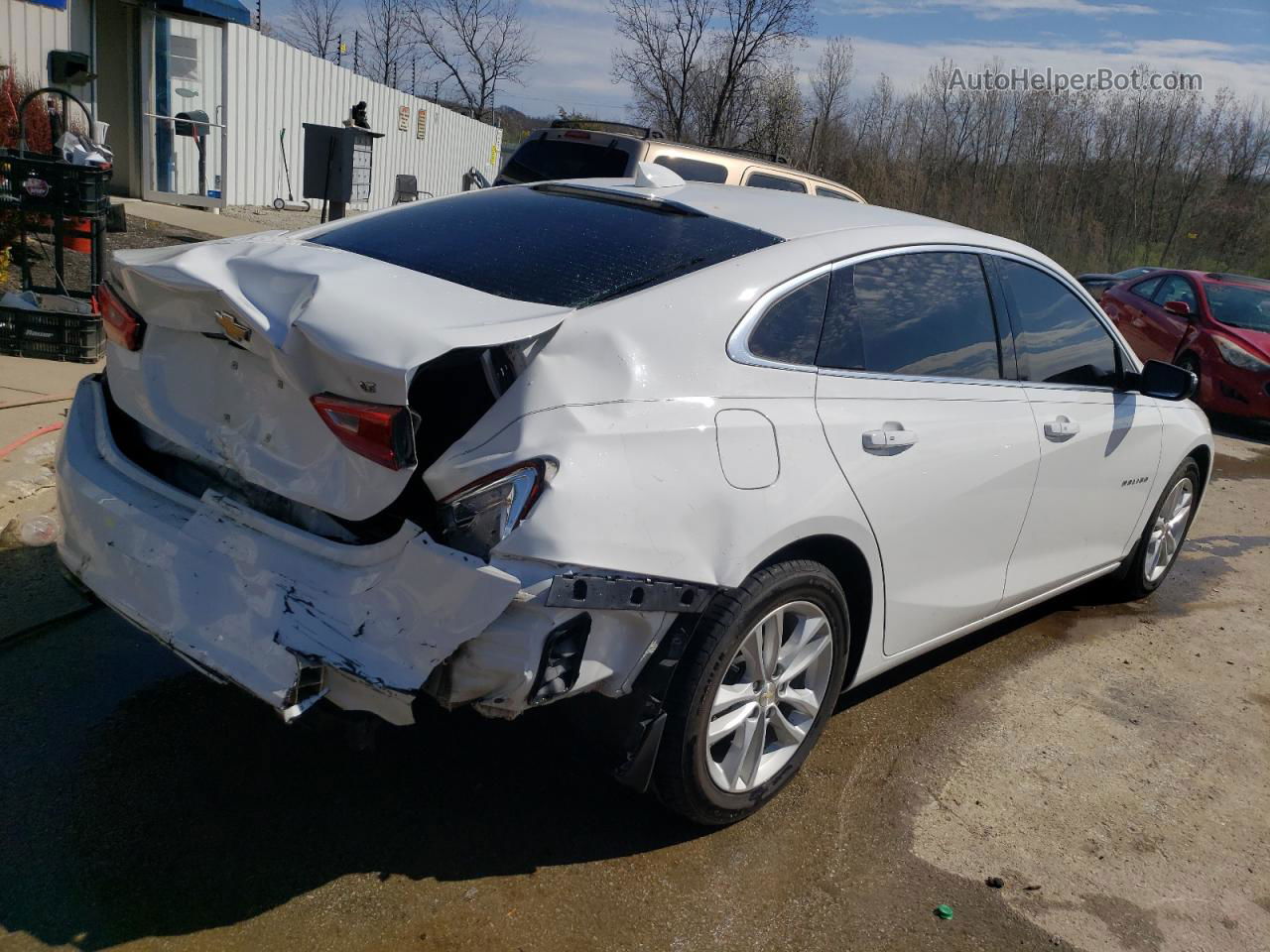 2018 Chevrolet Malibu Lt White vin: 1G1ZD5ST0JF199400