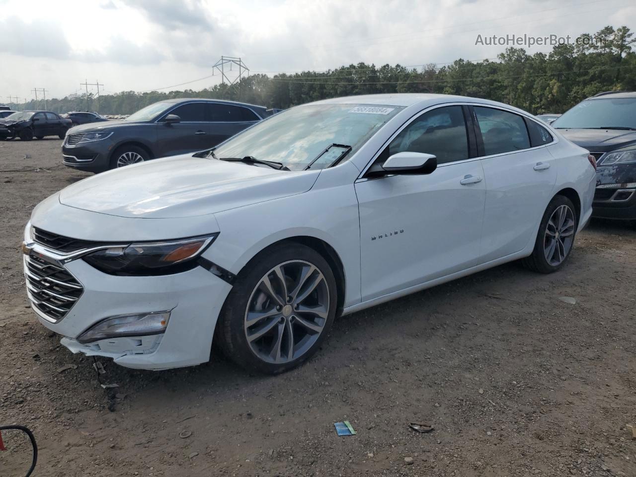 2021 Chevrolet Malibu Lt White vin: 1G1ZD5ST0MF073106