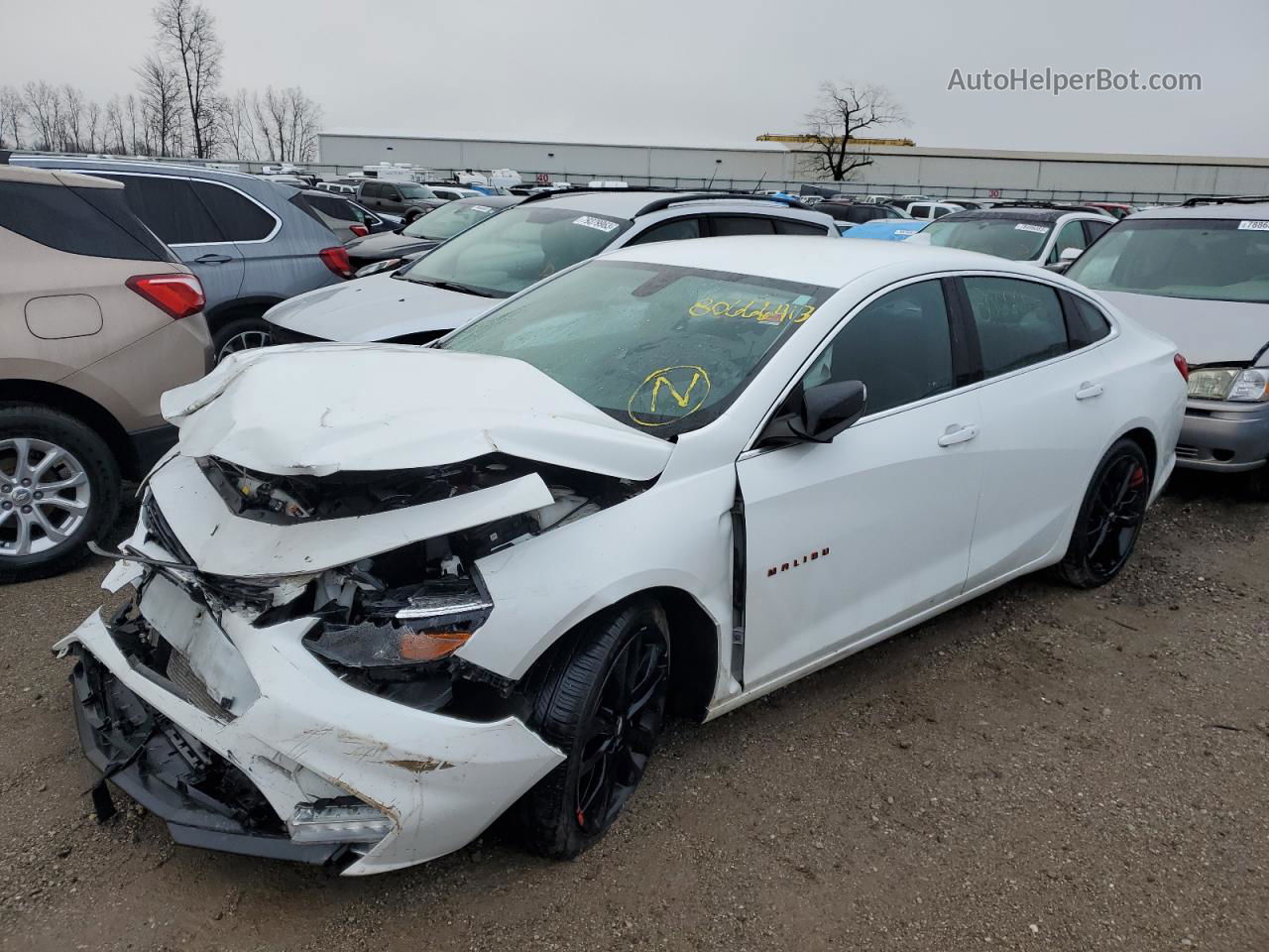 2018 Chevrolet Malibu Lt White vin: 1G1ZD5ST1JF130778