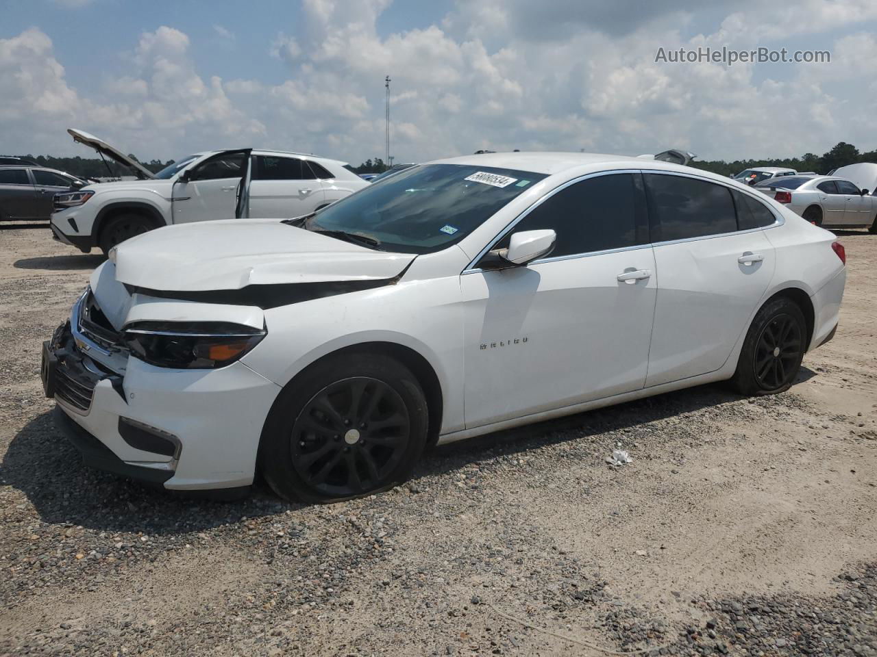 2018 Chevrolet Malibu Lt White vin: 1G1ZD5ST1JF184565