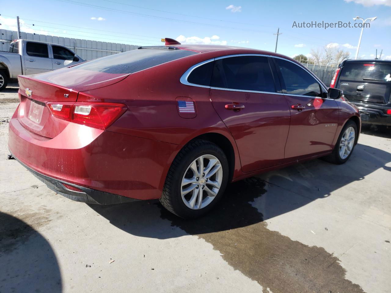 2018 Chevrolet Malibu Lt Red vin: 1G1ZD5ST1JF246174