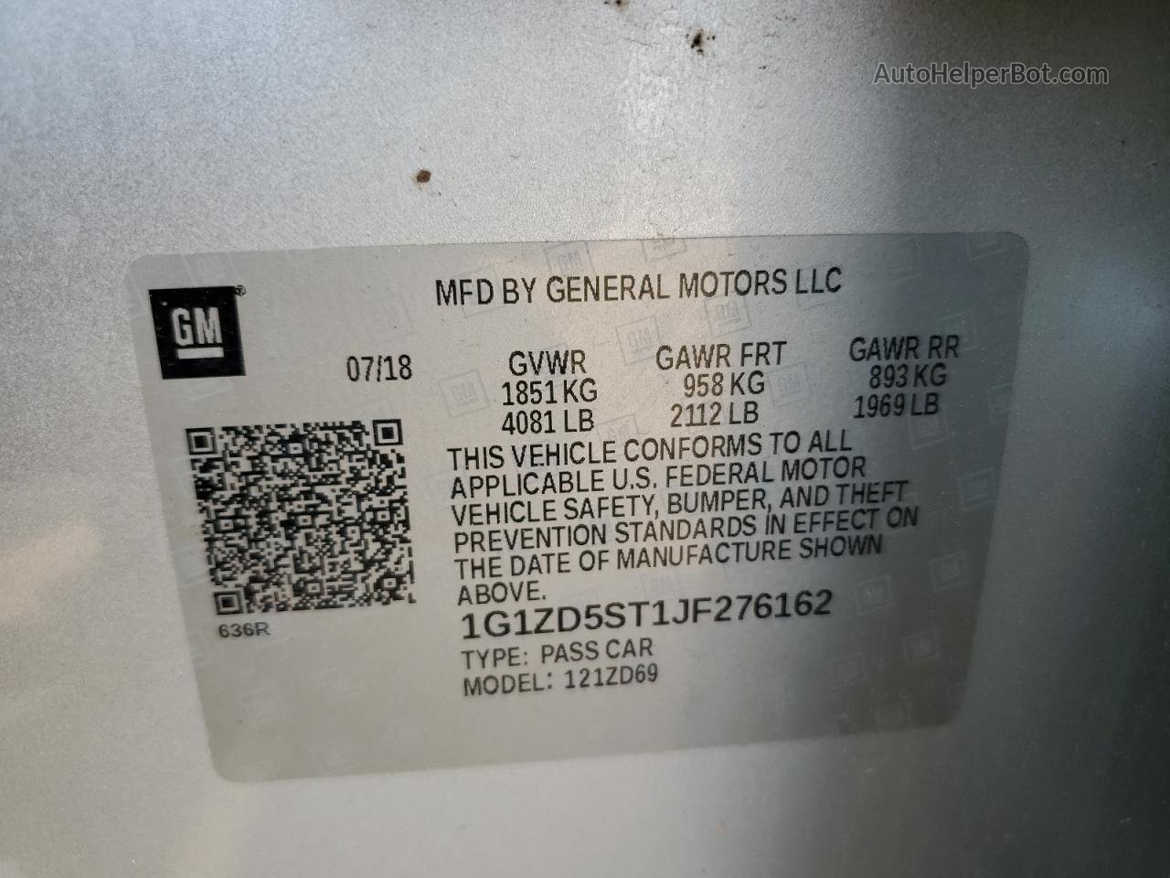 2018 Chevrolet Malibu Lt Silver vin: 1G1ZD5ST1JF276162
