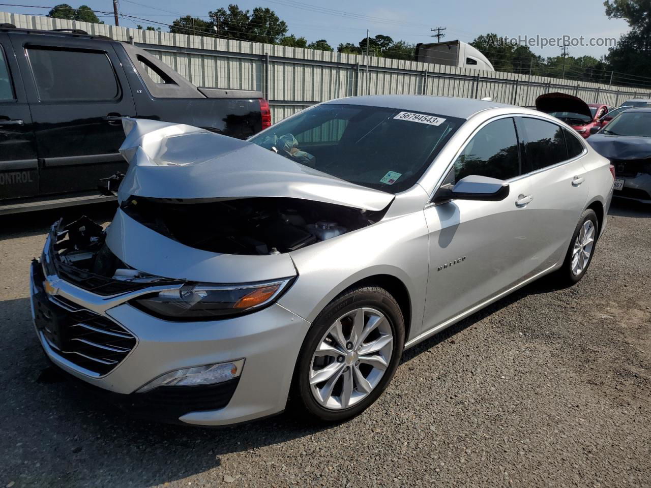 2021 Chevrolet Malibu Lt Silver vin: 1G1ZD5ST1MF028160