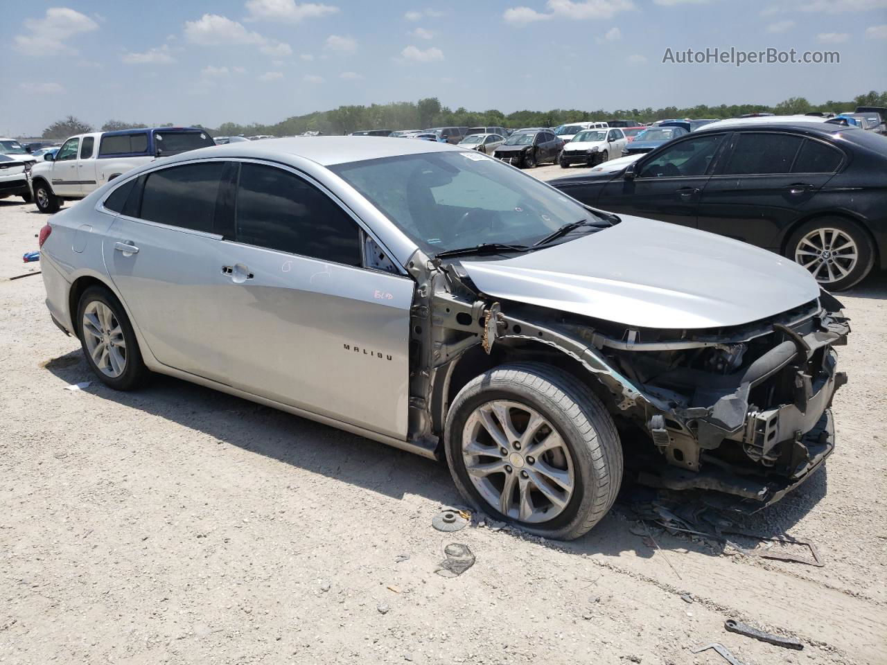 2018 Chevrolet Malibu Lt Silver vin: 1G1ZD5ST2JF147492