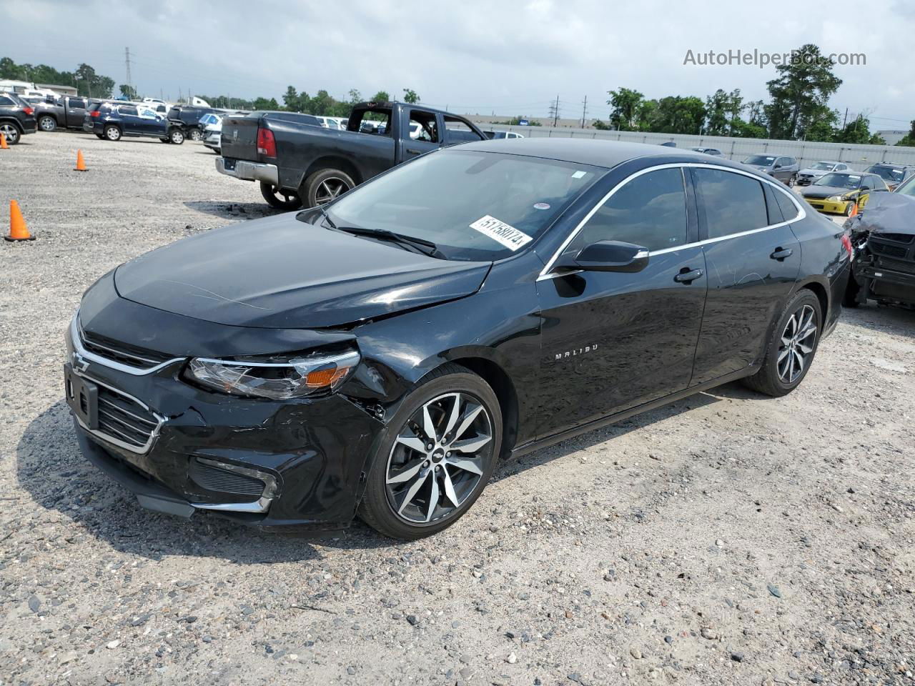 2018 Chevrolet Malibu Lt Black vin: 1G1ZD5ST2JF166950