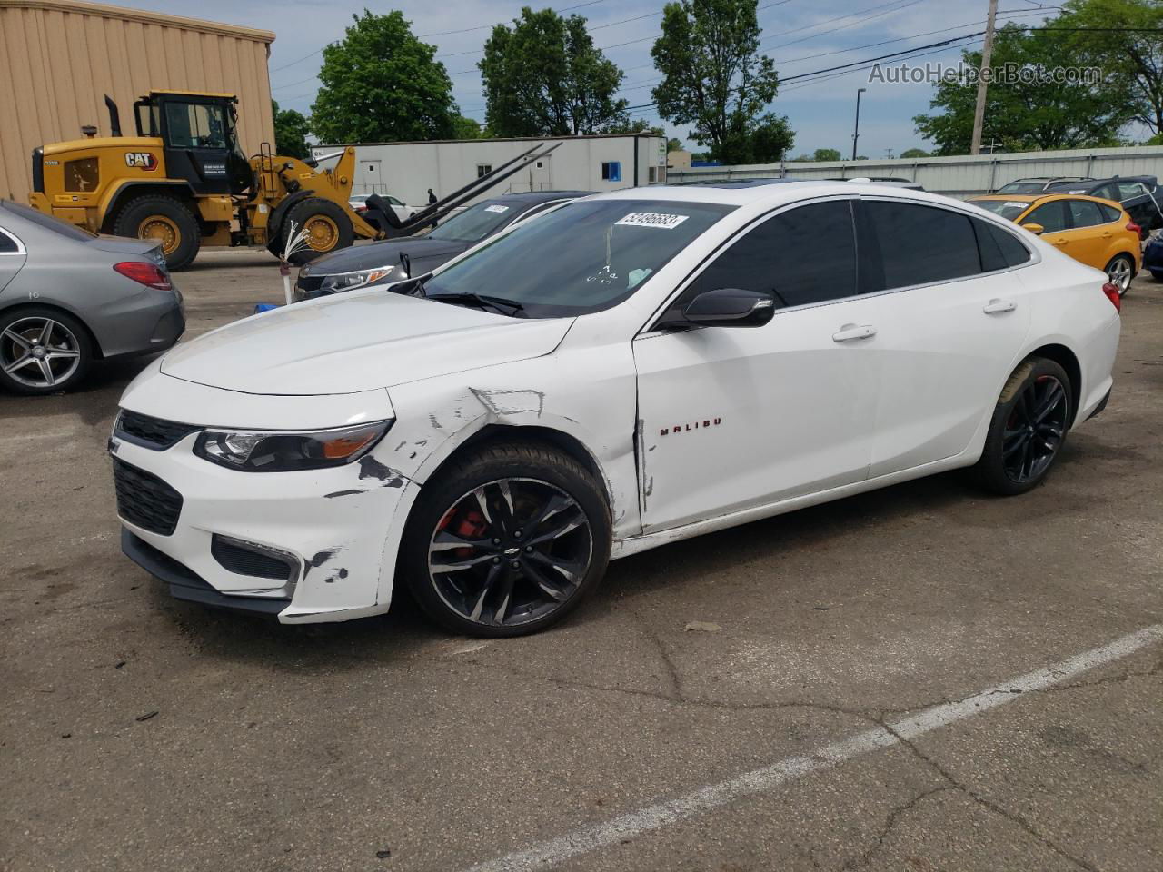 2018 Chevrolet Malibu Lt White vin: 1G1ZD5ST2JF189354