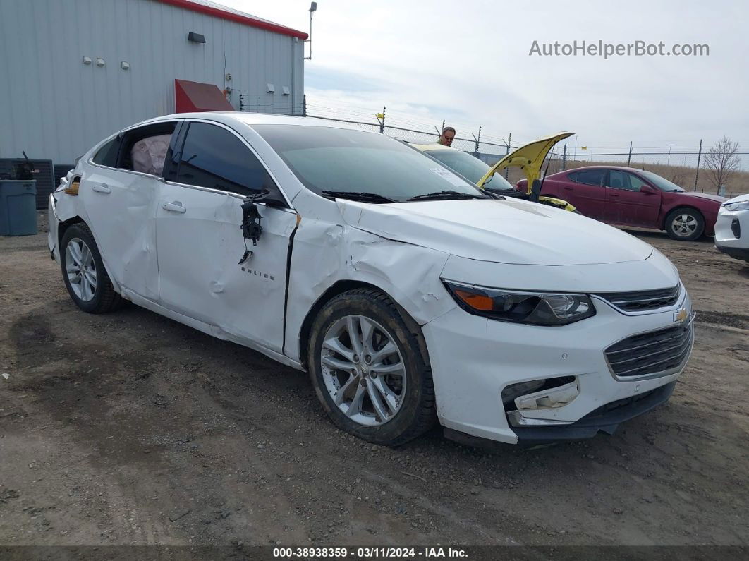 2018 Chevrolet Malibu Lt White vin: 1G1ZD5ST2JF201664