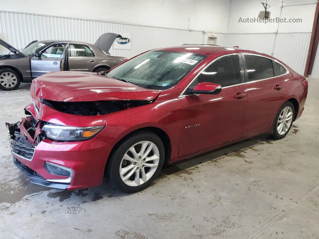 2018 Chevrolet Malibu Lt Темно-бордовый vin: 1G1ZD5ST2JF203558