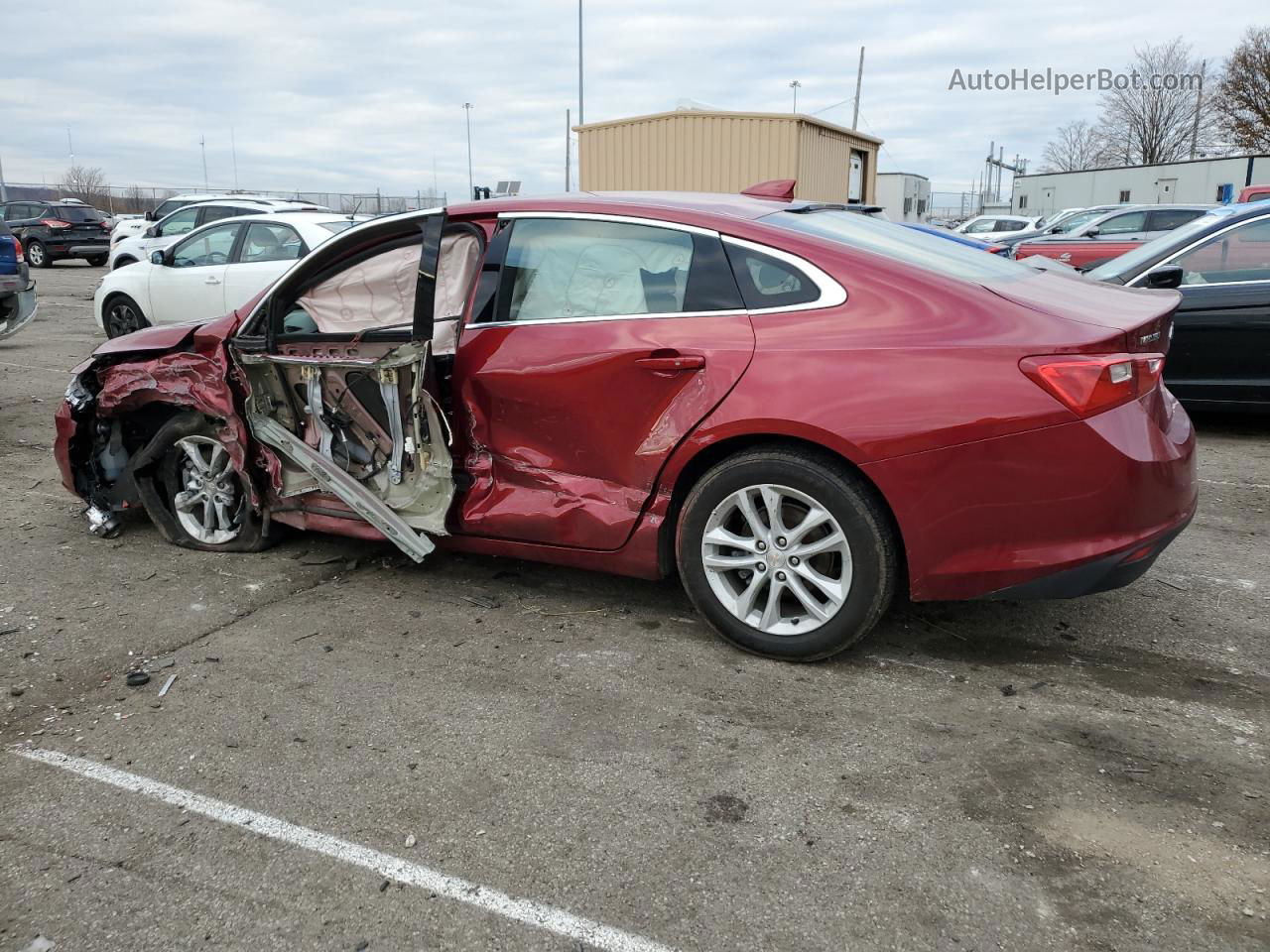 2018 Chevrolet Malibu Lt Red vin: 1G1ZD5ST2JF206718