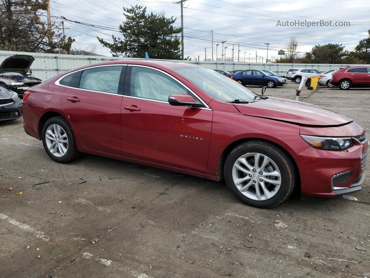 2018 Chevrolet Malibu Lt Red vin: 1G1ZD5ST2JF206718