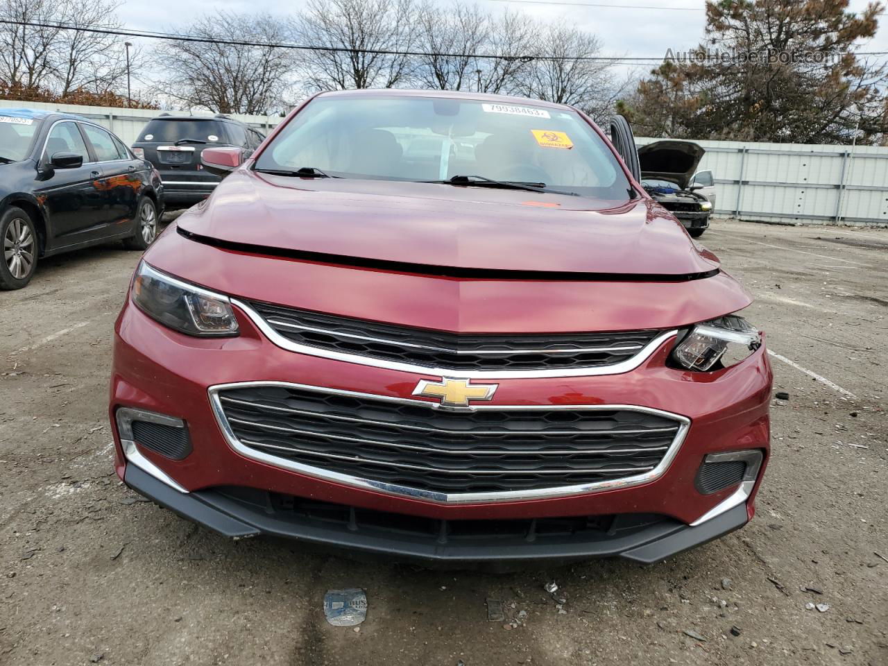 2018 Chevrolet Malibu Lt Red vin: 1G1ZD5ST2JF206718