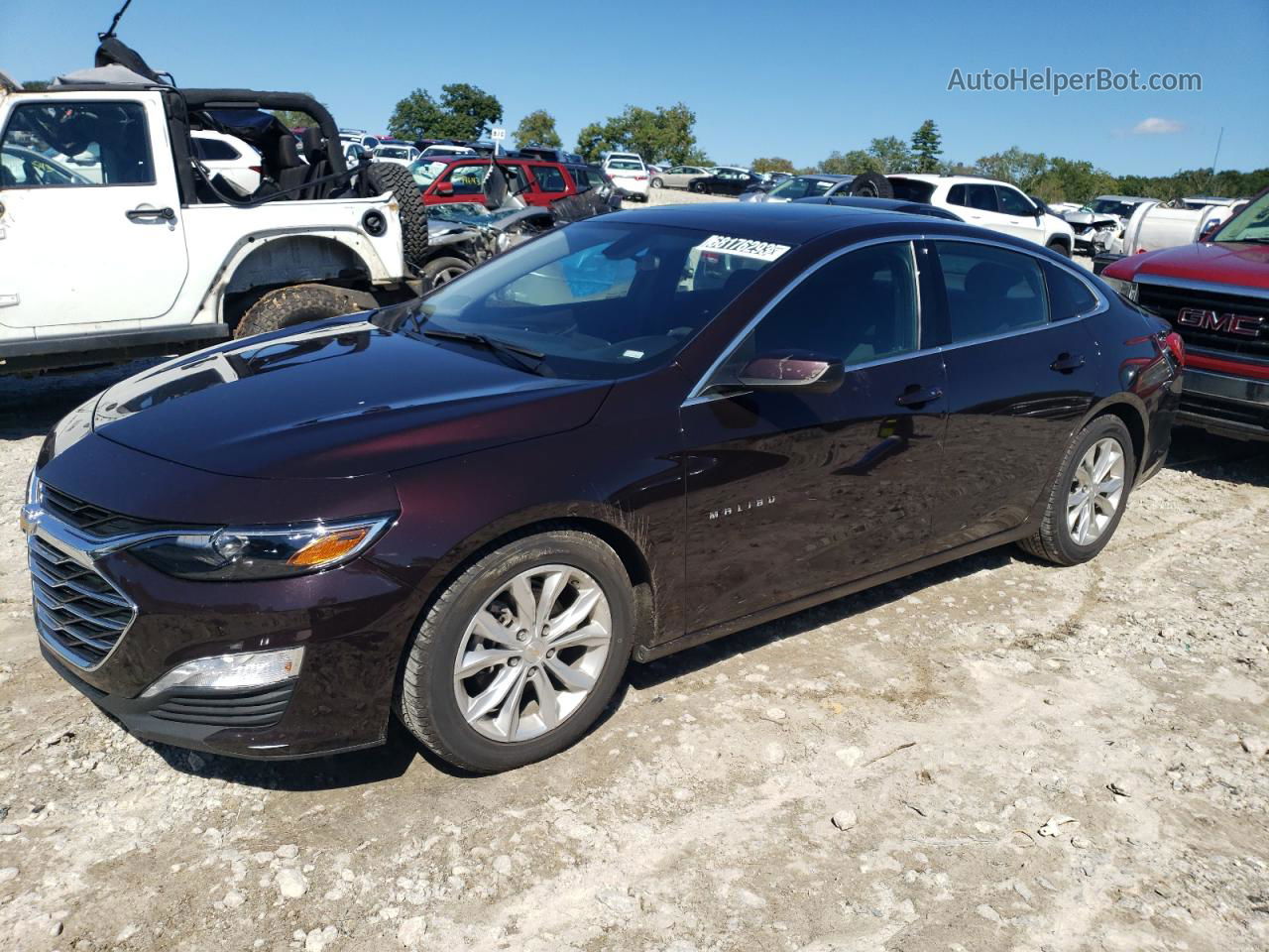 2021 Chevrolet Malibu Lt Темно-бордовый vin: 1G1ZD5ST2MF011254