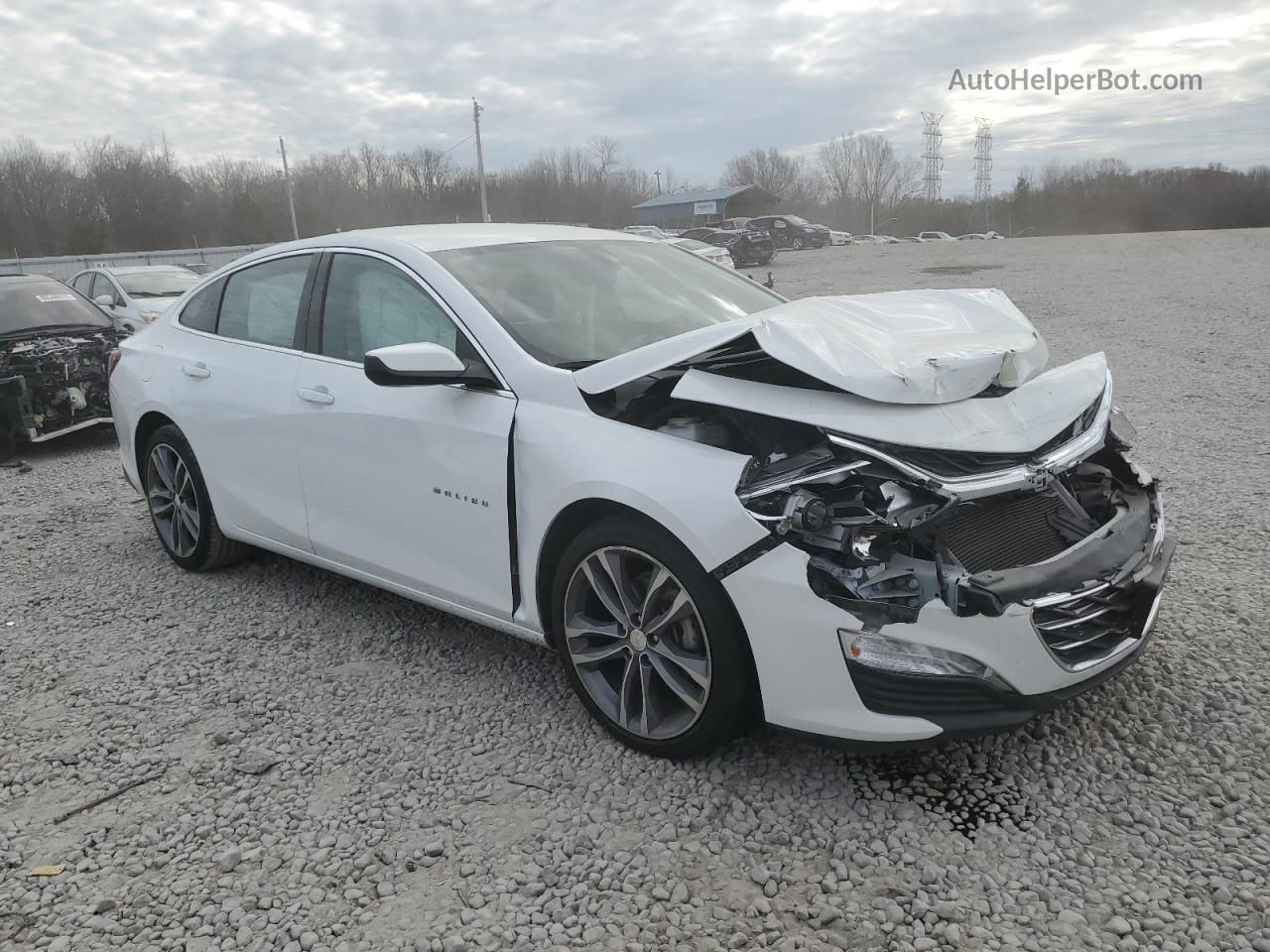 2021 Chevrolet Malibu Lt White vin: 1G1ZD5ST2MF046862