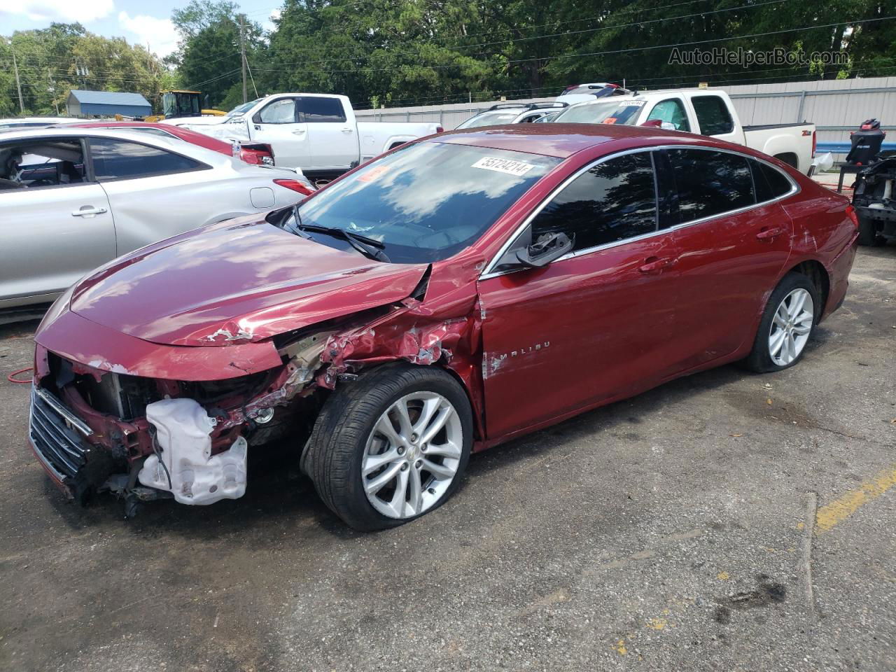 2018 Chevrolet Malibu Lt Red vin: 1G1ZD5ST3JF195728