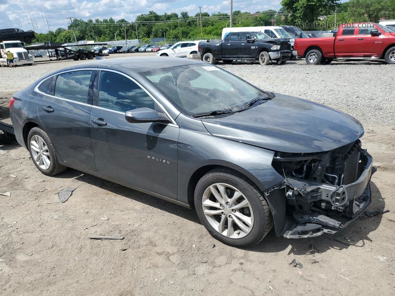 2018 Chevrolet Malibu Lt Gray vin: 1G1ZD5ST3JF219560