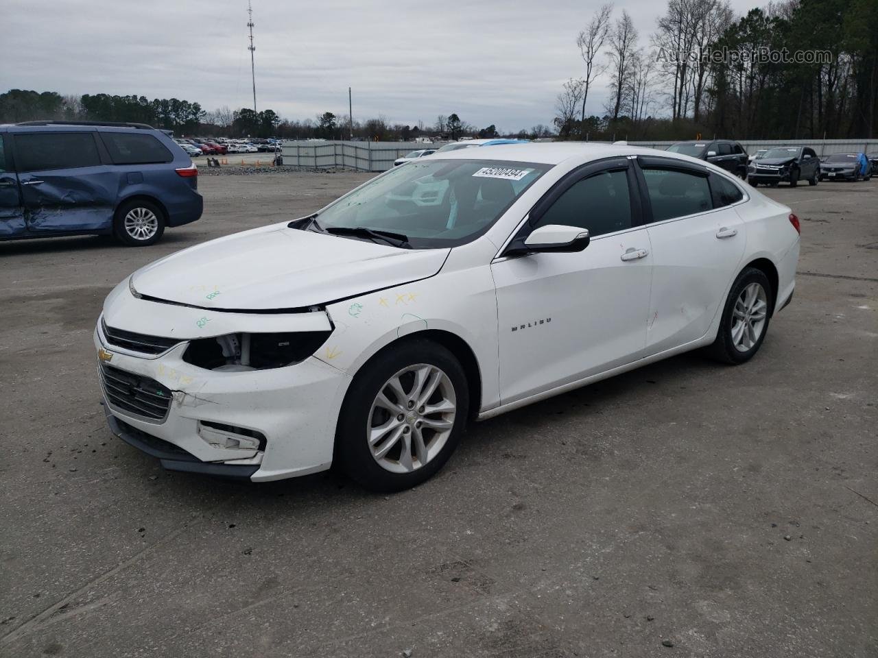 2018 Chevrolet Malibu Lt White vin: 1G1ZD5ST3JF228954