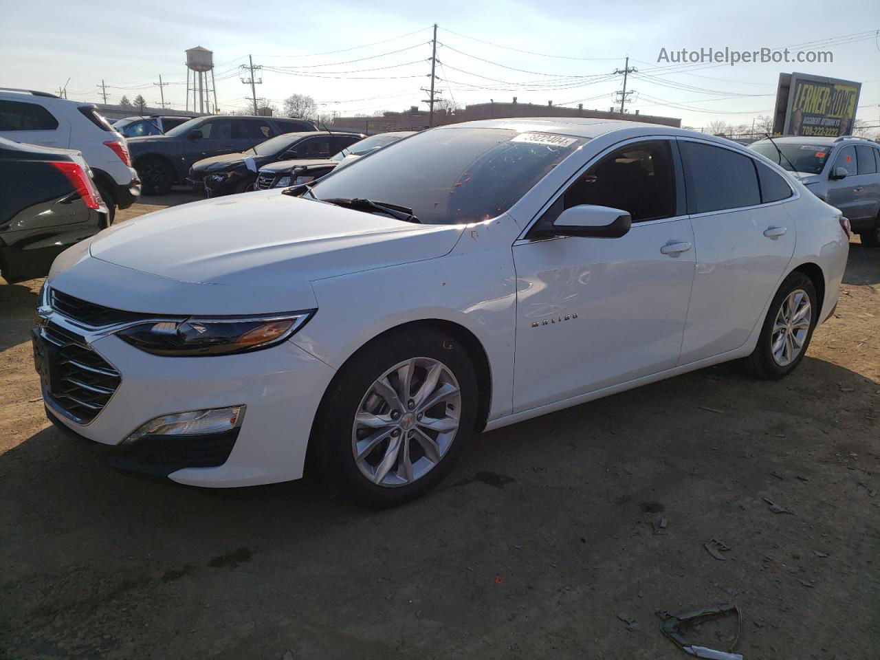 2021 Chevrolet Malibu Lt White vin: 1G1ZD5ST3MF042660