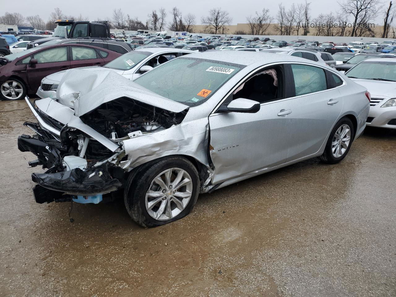 2021 Chevrolet Malibu Lt Silver vin: 1G1ZD5ST3MF072323