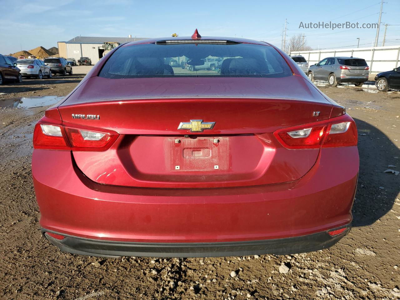 2018 Chevrolet Malibu Lt Бордовый vin: 1G1ZD5ST4JF184513