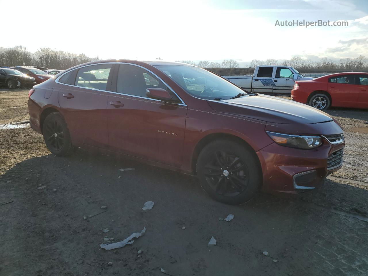 2018 Chevrolet Malibu Lt Burgundy vin: 1G1ZD5ST4JF184513